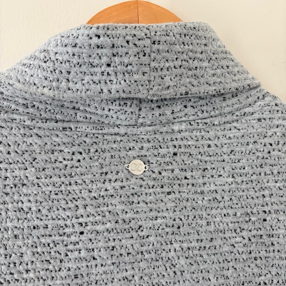 CALIA Lunar Funnel Gray Cowl Neck‎ Pullover Sweater Small Soft Cozy Athleisure - Picture 11 of 12